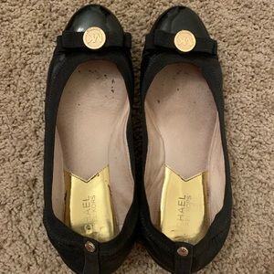 Michael Kors Black Ballet Slippers Size 8